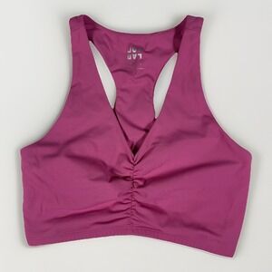JoyLab Target Racerback Sports Bra Womens Small Pink Activewear Ruched Front
